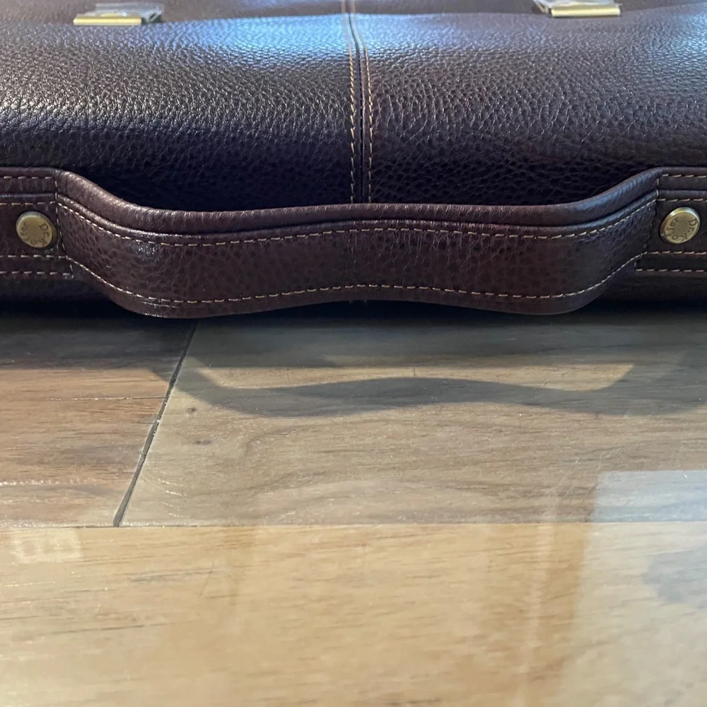New with Tags Dr Koffer Leather Briefcase